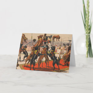 Circus Poster van grote Denen met trainer Kaart