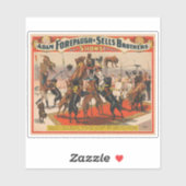 Circus Poster van grote Denen met trainer Sticker (Vel)