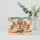 Circus Poster van Julius Seeth met zijn leeuwen Briefkaart (Staand voorkant)