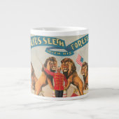 Circus Poster van Julius Seeth met zijn leeuwen Extra Grote Beker (Voorkant)