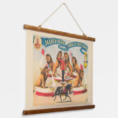 Circus Poster van Julius Seeth met zijn leeuwen Hangend Wandkleed (Gebogen)