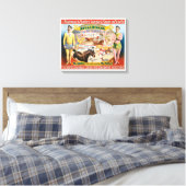 circus Poster van mannetjes ruitertjes & clown Canvas Afdruk (Insitu (Slaapkamer))