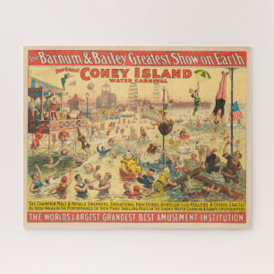 Circus Poster van mensen in kostuums die optreden Legpuzzel