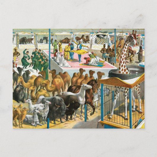 Circus Poster van mensen van verschillende nationa Briefkaart (Voorkant)