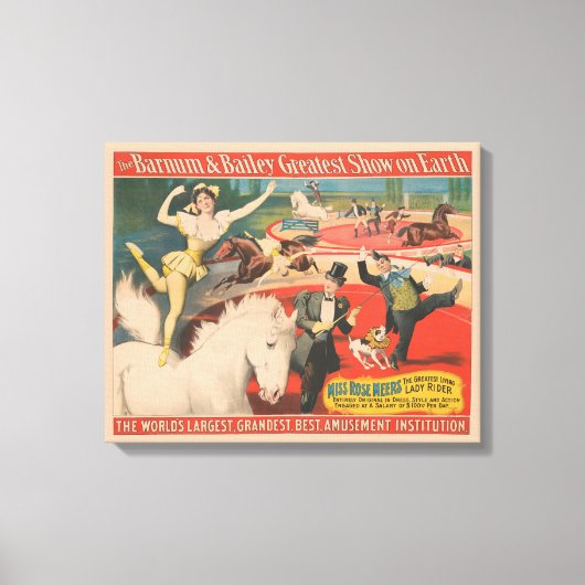 Circus Poster van Miss Roos Meers Canvas Afdruk (Voorkant)