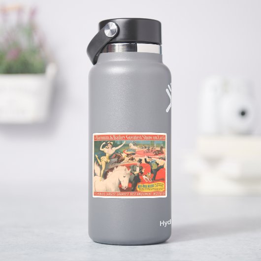  Circus Poster van Miss Roos Meers Sticker (HydroFlask)