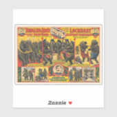 Circus Poster van olifanten optreden Sticker (Vel)