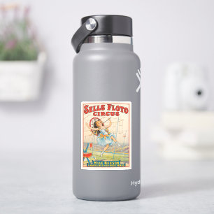 Circus Poster van Tight-Rope Walker met een Paraso Sticker