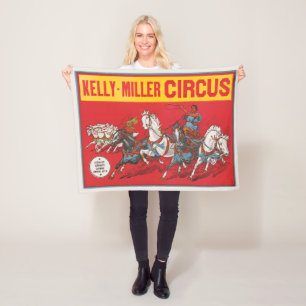 Circus Poster van twee Mannen in wagenrennen Fleece Deken