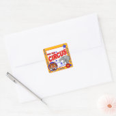 Circus Poster Vierkante Sticker (Envelop)