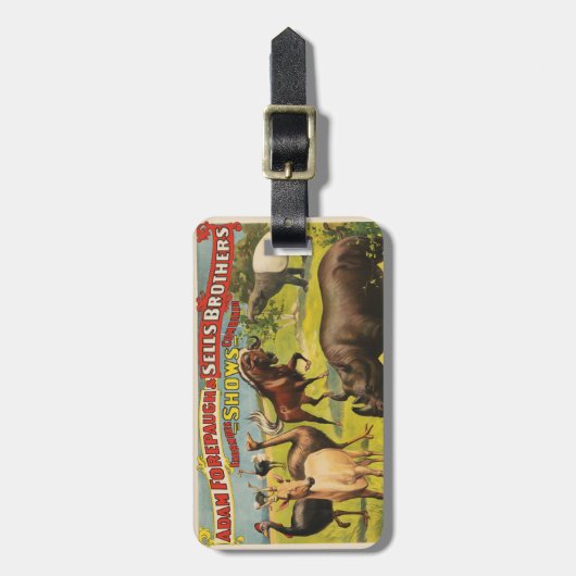 Circus Poster voor Adam Forepaugh & Sells Brothers Bagagelabel (Voorkant verticaal)