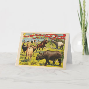 Circus Poster voor Adam Forepaugh & Sells Brothers Kaart