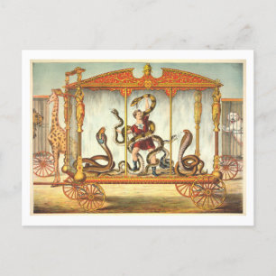 Circus Poster voor Snake Charmer Briefkaart