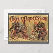 Circus Procession, 1888,  Briefkaart (Voorkant / Achterkant)
