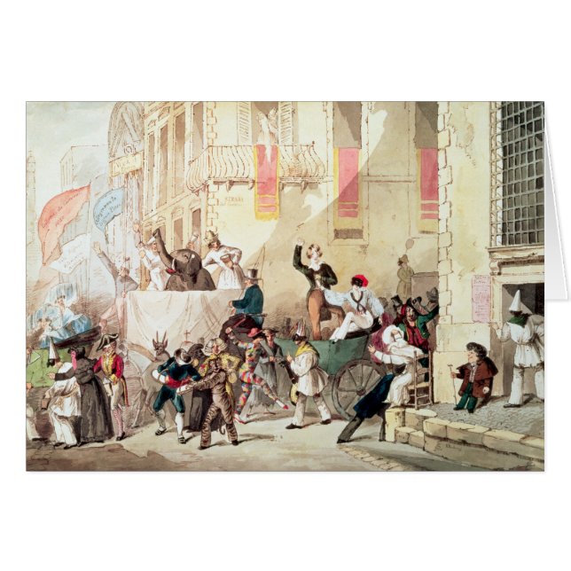 Circus Procession in Italië, 1830 (Voorkant Horizontaal)