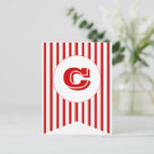 Circus Red Party Flag Bunting Banner Post Card Briefkaart (Staand voorkant)