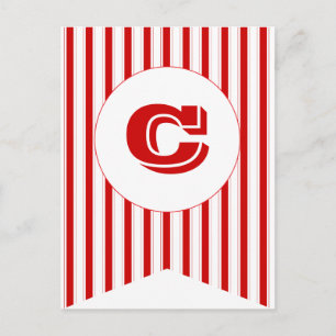 Circus Red Party Flag Bunting Banner Post Card Briefkaart