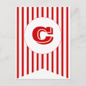Circus Red Party Flag Bunting Banner Post Card Briefkaart (Voorkant)