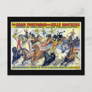 Circus Riders  Theater Poster Briefkaart