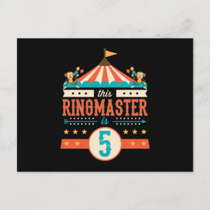 Circus Ringmaster 5th Birthday Circus Briefkaart
