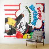 Circus Ringmaster Beer Birthday Backdrop Wandkleed (In Situ (horizontaal))