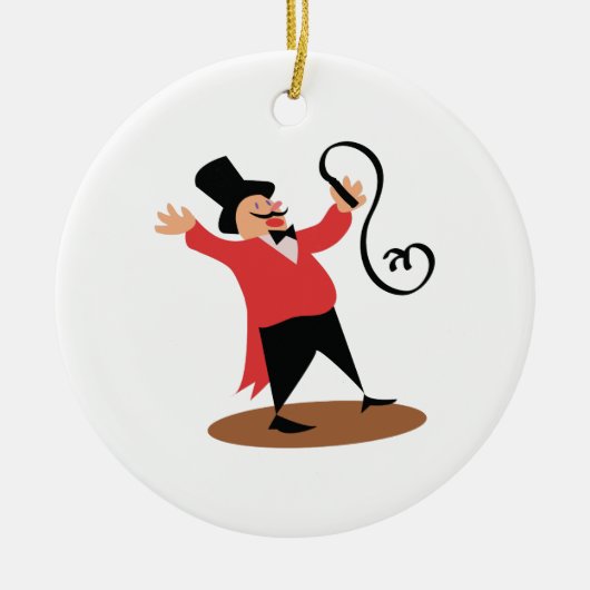 Circus Ringmaster Keramisch Ornament (Voorkant)