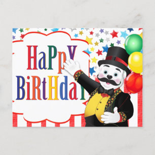 Circus Ringmaster Polar Beer Kinderen van Birthday Briefkaart