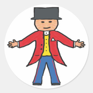 Circus Ringmaster Ronde Sticker