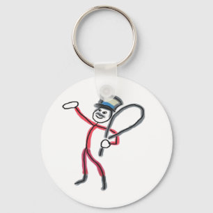Circus Ringmeester Stickman Sleutelhanger