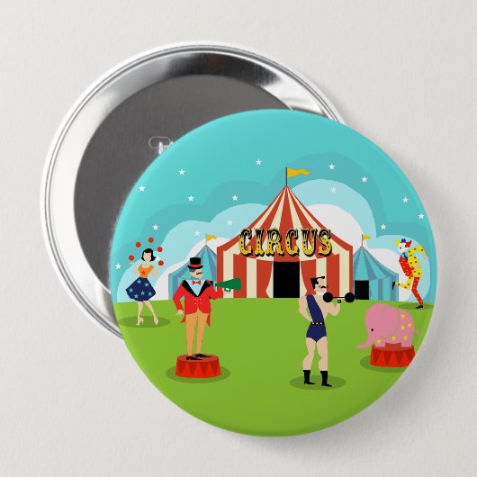 Circus Round Button (Voorkant /achterkant)