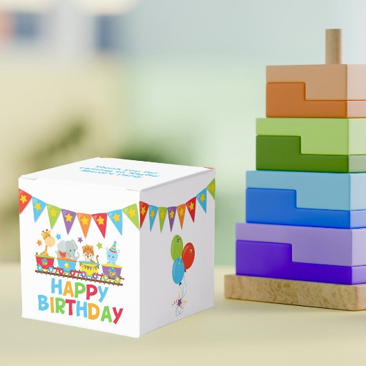 Circus Safari Train Schattige Kids Verjaardagsfees Bedankdoosjes