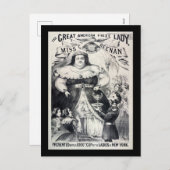 CIRCUS SIDE SHOW FAT LADY  FEESTDAGENKAART (Voorkant / Achterkant)