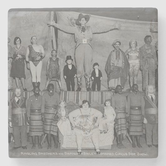 Circus Side Show Freaks Stenen Onderzetter (Voorkant)