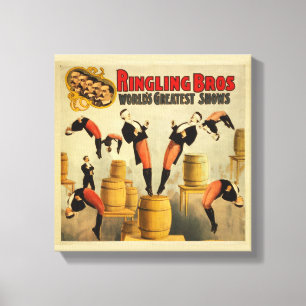 Circus Sideshow Poster Canvas Afdruk
