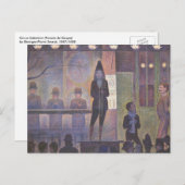 Circus Sideshow van Georges Seurat,  kunst Briefkaart (Voorkant / Achterkant)