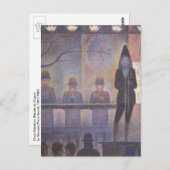 Circus Sideshow van Georges Seurat, kunst Briefkaart (Voorkant / Achterkant)
