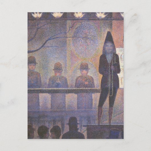 Circus Sideshow van Georges Seurat, kunst Briefkaart (Voorkant)