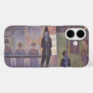 Circus Sideshow van Georges Seurat,  kunst iPhone 16 Hoesje