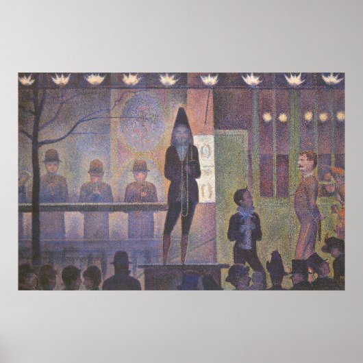 Circus Sideshow van Georges Seurat, kunst Poster (Voorkant)