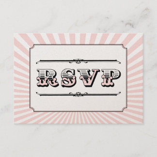 Circus Steampunk RSVP in PInk Kaartje