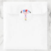 Circus Sterk Man Circus Themafeest Ronde Sticker (Tas)