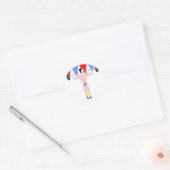 Circus Sterk Man Circus Themafeest Ronde Sticker (Envelop)
