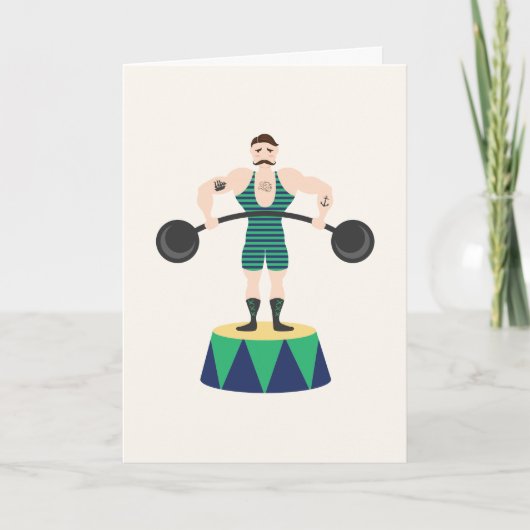 Circus Strongman Kaart (Voorkant)
