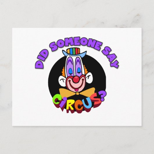 Circus T-shirts en cadeautjes Briefkaart (Voorkant)