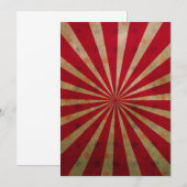  Circus Tent Stars Red Lines Carnaval Bedankkaart (Voorkant / Achterkant)