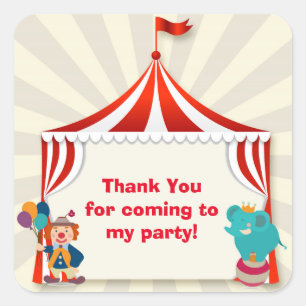 Circus Tent Vierkante Sticker