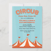 Circus Tents Invitation Kaart (Voorkant)