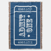 Circus Theater Movie Ticket Admit One Deken (Voorkant Verticaal)