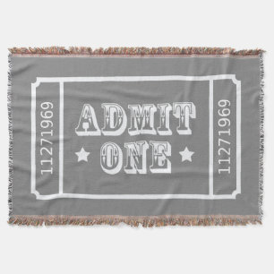 Circus Theater Movie Ticket Admit One Deken