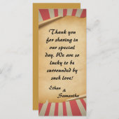 Circus Thema Bruiloft Dank u kaarten (Voorkant / Achterkant)